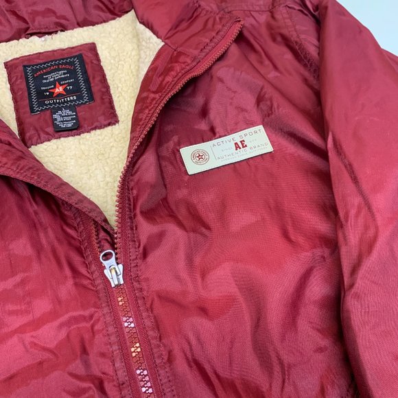 American Eagle Active Sport Full Zip Jacket Red Lined Warm Mens Size L RN 54485 - Picture 4 of 7